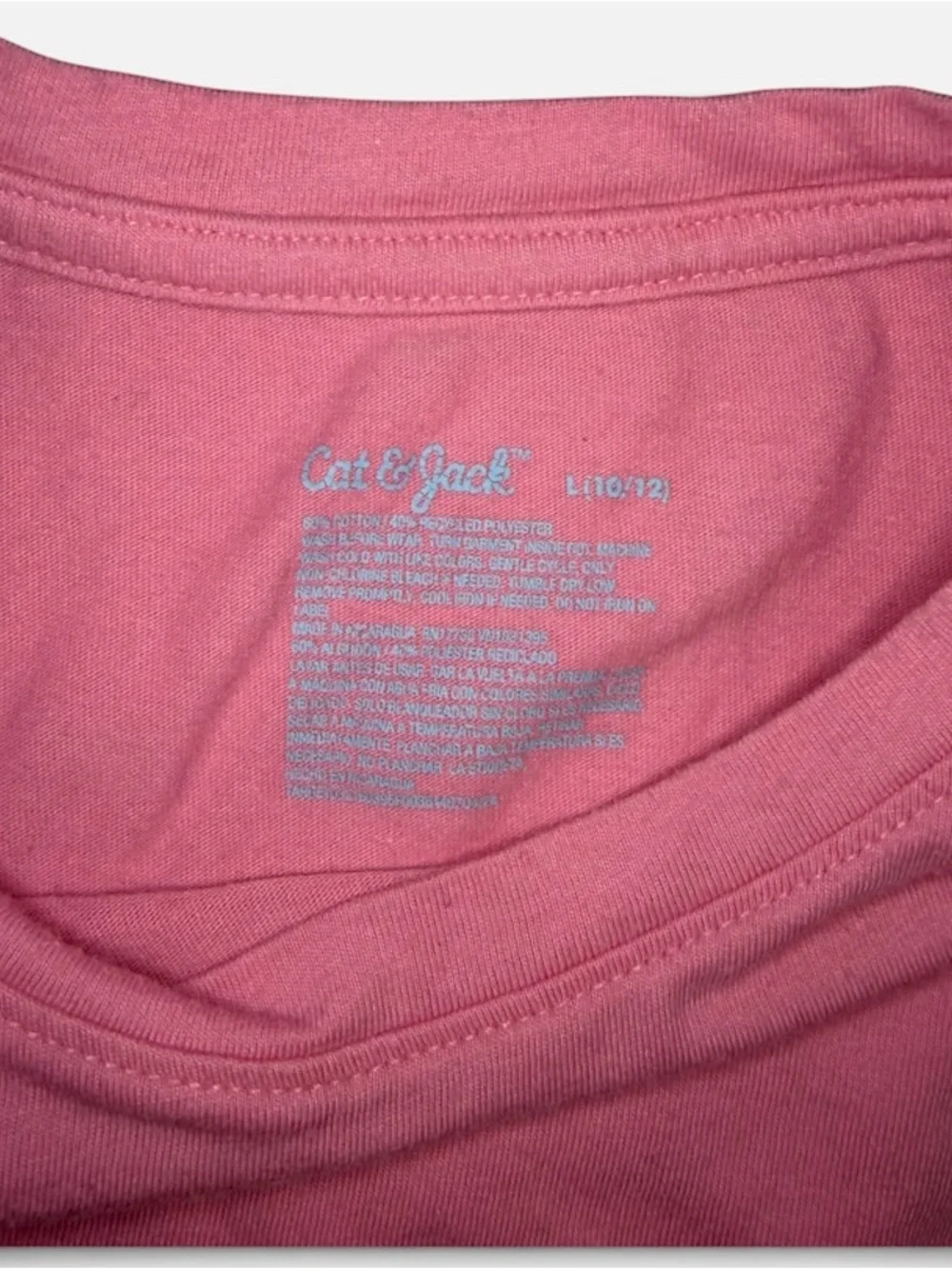 Cat & Jack Girls' Pink Short-Sleeve Tee Duo with Checkerboard Heart